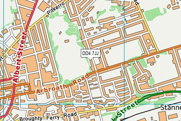 DD4 7JJ map - OS VectorMap District (Ordnance Survey) DD4 7JJ map - OS VectorMap District (Ordnance Survey)