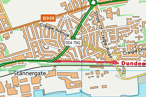 DD4 7NQ map - OS VectorMap District (Ordnance Survey) DD4 7NQ map - OS VectorMap District (Ordnance Survey)