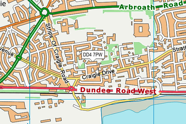 DD4 7PW map - OS VectorMap District (Ordnance Survey) DD4 7PW map - OS VectorMap District (Ordnance Survey)
