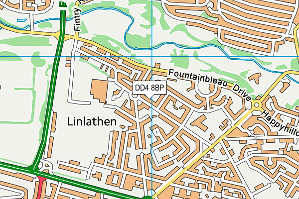 DD4 8BP map - OS VectorMap District (Ordnance Survey)