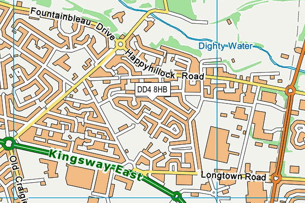 DD4 8HB map - OS VectorMap District (Ordnance Survey) DD4 8HB map - OS VectorMap District (Ordnance Survey)