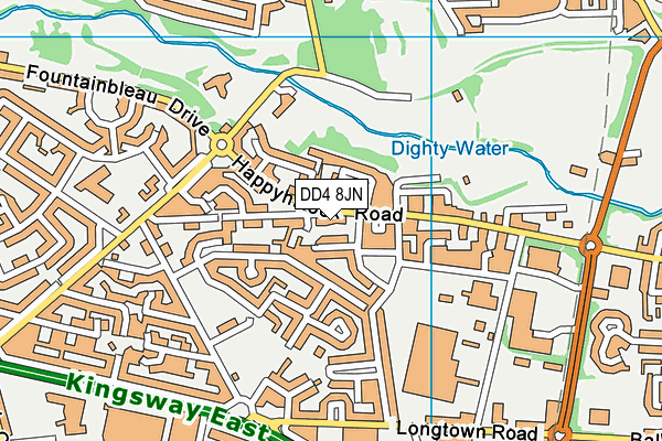 DD4 8JN map - OS VectorMap District (Ordnance Survey) DD4 8JN map - OS VectorMap District (Ordnance Survey)