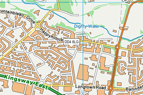 DD4 8LG map - OS VectorMap District (Ordnance Survey) DD4 8LG map - OS VectorMap District (Ordnance Survey)