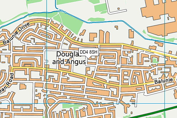 DD4 8SH map - OS VectorMap District (Ordnance Survey)