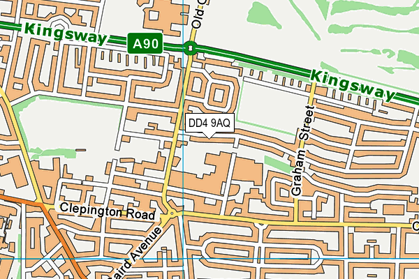 DD4 9AQ map - OS VectorMap District (Ordnance Survey) DD4 9AQ map - OS VectorMap District (Ordnance Survey)