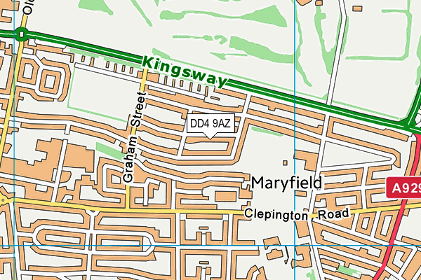 DD4 9AZ map - OS VectorMap District (Ordnance Survey) DD4 9AZ map - OS VectorMap District (Ordnance Survey)