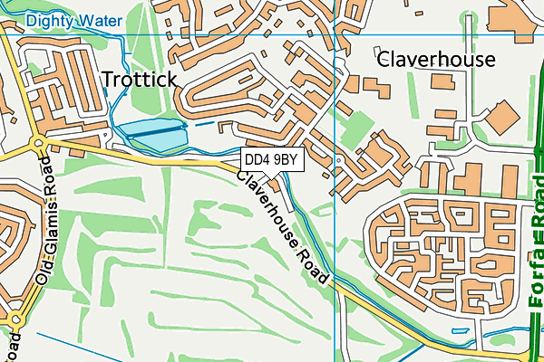 DD4 9BY map - OS VectorMap District (Ordnance Survey) DD4 9BY map - OS VectorMap District (Ordnance Survey)