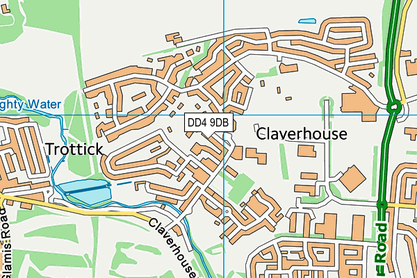 DD4 9DB map - OS VectorMap District (Ordnance Survey) DD4 9DB map - OS VectorMap District (Ordnance Survey)