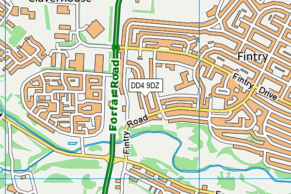 DD4 9DZ map - OS VectorMap District (Ordnance Survey) DD4 9DZ map - OS VectorMap District (Ordnance Survey)