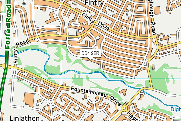 DD4 9ER map - OS VectorMap District (Ordnance Survey)