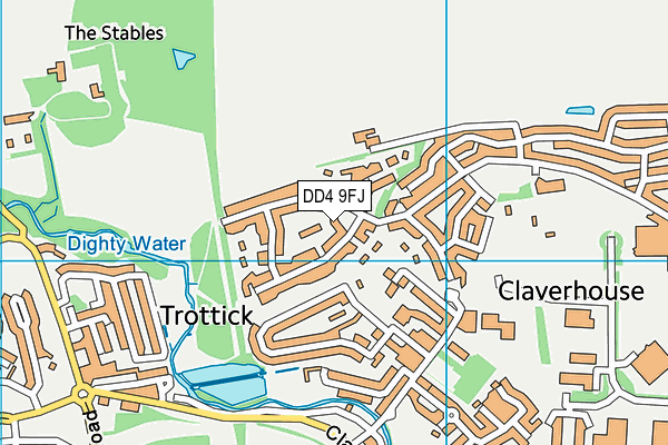 DD4 9FJ map - OS VectorMap District (Ordnance Survey) DD4 9FJ map - OS VectorMap District (Ordnance Survey)