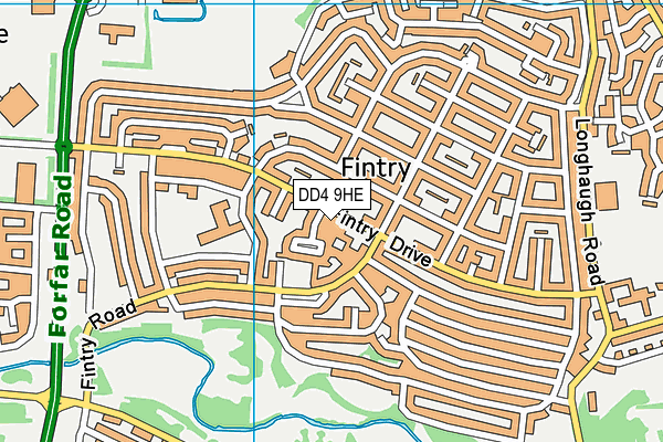 DD4 9HE map - OS VectorMap District (Ordnance Survey) DD4 9HE map - OS VectorMap District (Ordnance Survey)
