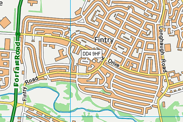 DD4 9HF map - OS VectorMap District (Ordnance Survey) DD4 9HF map - OS VectorMap District (Ordnance Survey)