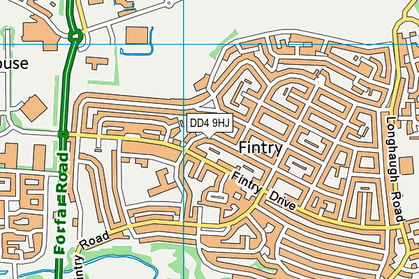 DD4 9HJ map - OS VectorMap District (Ordnance Survey) DD4 9HJ map - OS VectorMap District (Ordnance Survey)