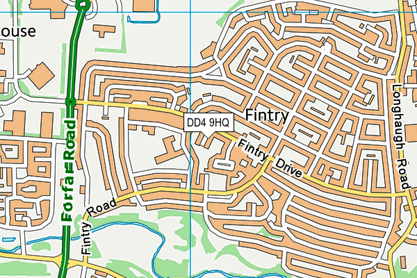 DD4 9HQ map - OS VectorMap District (Ordnance Survey) DD4 9HQ map - OS VectorMap District (Ordnance Survey)
