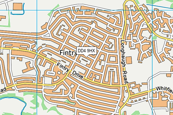 DD4 9HX map - OS VectorMap District (Ordnance Survey) DD4 9HX map - OS VectorMap District (Ordnance Survey)