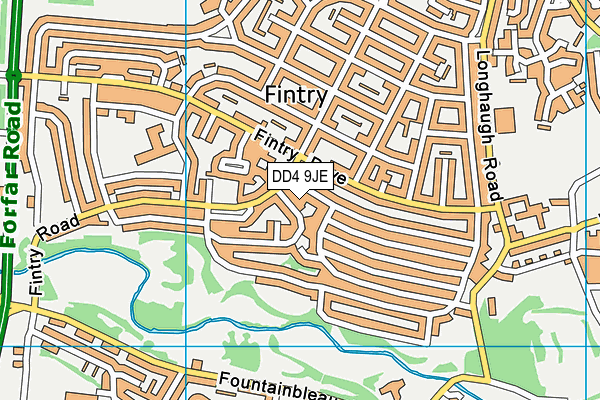 DD4 9JE map - OS VectorMap District (Ordnance Survey)