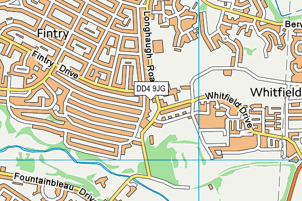 DD4 9JG map - OS VectorMap District (Ordnance Survey) DD4 9JG map - OS VectorMap District (Ordnance Survey)