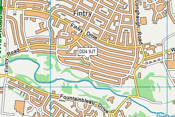 DD4 9JT map - OS VectorMap District (Ordnance Survey) DD4 9JT map - OS VectorMap District (Ordnance Survey)