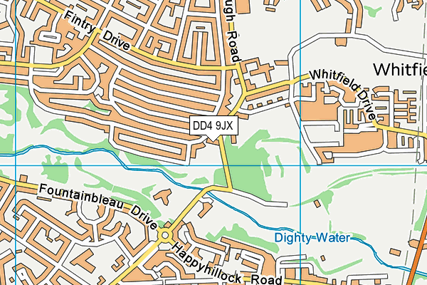 DD4 9JX map - OS VectorMap District (Ordnance Survey) DD4 9JX map - OS VectorMap District (Ordnance Survey)