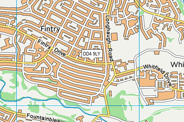 DD4 9LY map - OS VectorMap District (Ordnance Survey) DD4 9LY map - OS VectorMap District (Ordnance Survey)
