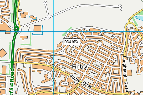 DD4 9PX map - OS VectorMap District (Ordnance Survey) DD4 9PX map - OS VectorMap District (Ordnance Survey)