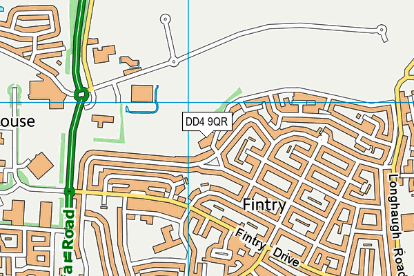 DD4 9QR map - OS VectorMap District (Ordnance Survey) DD4 9QR map - OS VectorMap District (Ordnance Survey)