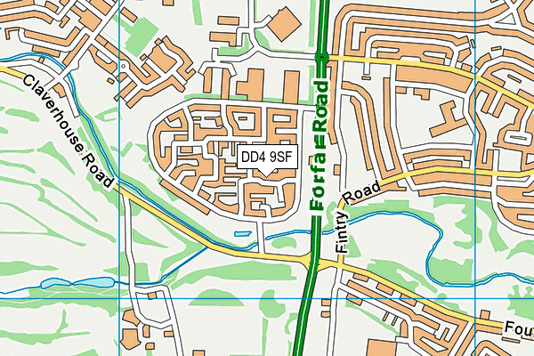 DD4 9SF map - OS VectorMap District (Ordnance Survey) DD4 9SF map - OS VectorMap District (Ordnance Survey)