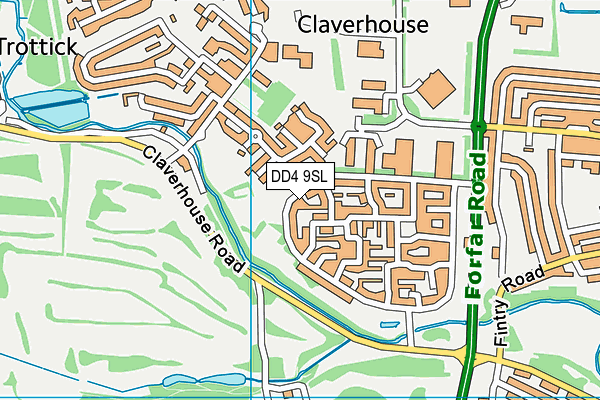 DD4 9SL map - OS VectorMap District (Ordnance Survey) DD4 9SL map - OS VectorMap District (Ordnance Survey)