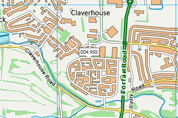DD4 9SS map - OS VectorMap District (Ordnance Survey) DD4 9SS map - OS VectorMap District (Ordnance Survey)
