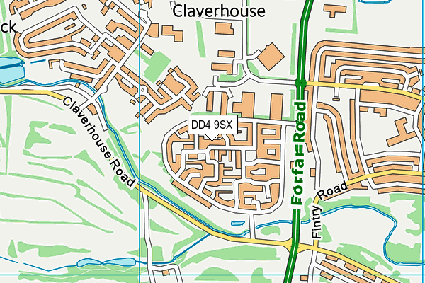 DD4 9SX map - OS VectorMap District (Ordnance Survey) DD4 9SX map - OS VectorMap District (Ordnance Survey)