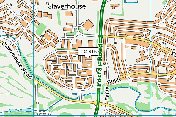 DD4 9TB map - OS VectorMap District (Ordnance Survey)