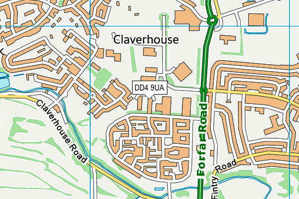 DD4 9UA map - OS VectorMap District (Ordnance Survey) DD4 9UA map - OS VectorMap District (Ordnance Survey)