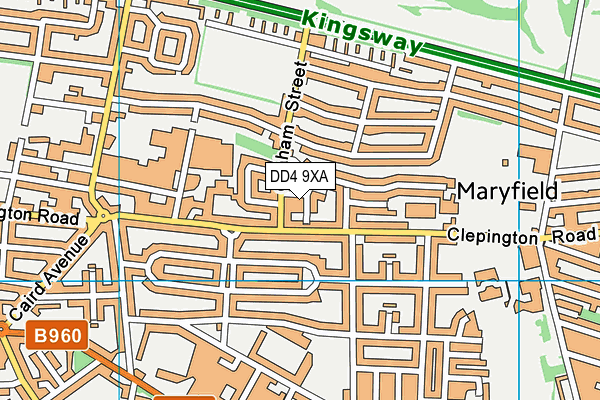 DD4 9XA map - OS VectorMap District (Ordnance Survey) DD4 9XA map - OS VectorMap District (Ordnance Survey)