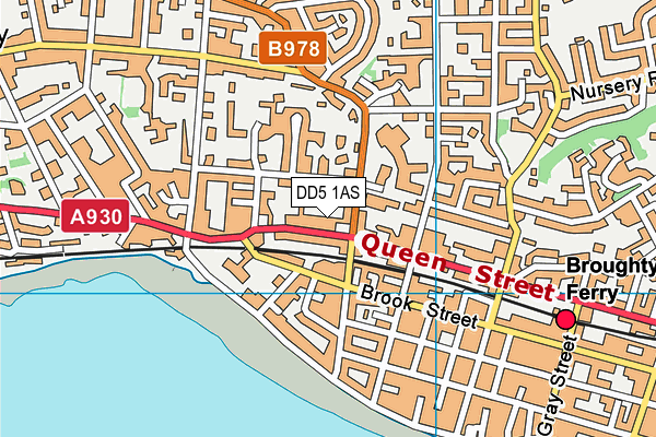 DD5 1AS map - OS VectorMap District (Ordnance Survey)