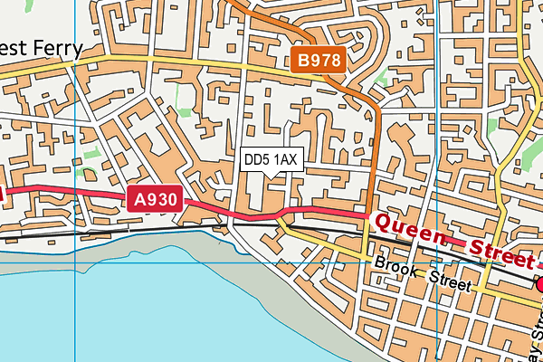 DD5 1AX map - OS VectorMap District (Ordnance Survey)