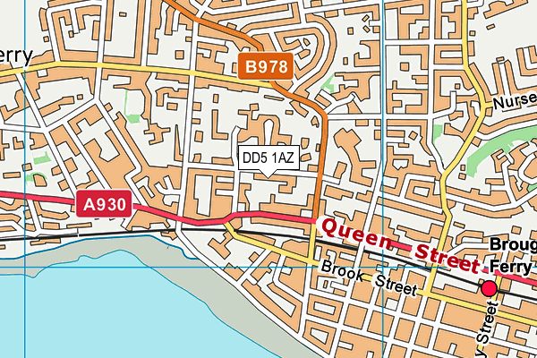 DD5 1AZ map - OS VectorMap District (Ordnance Survey)