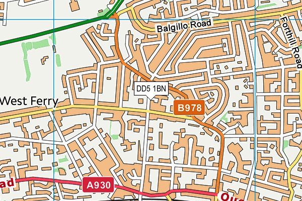 DD5 1BN map - OS VectorMap District (Ordnance Survey) DD5 1BN map - OS VectorMap District (Ordnance Survey)
