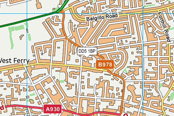 DD5 1BP map - OS VectorMap District (Ordnance Survey) DD5 1BP map - OS VectorMap District (Ordnance Survey)