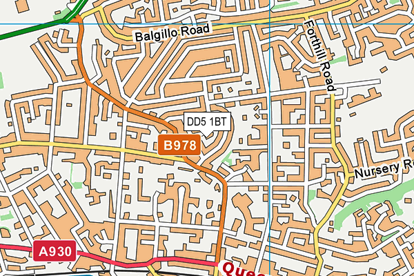 DD5 1BT map - OS VectorMap District (Ordnance Survey) DD5 1BT map - OS VectorMap District (Ordnance Survey)
