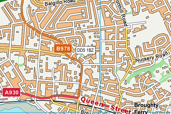 DD5 1BZ map - OS VectorMap District (Ordnance Survey)