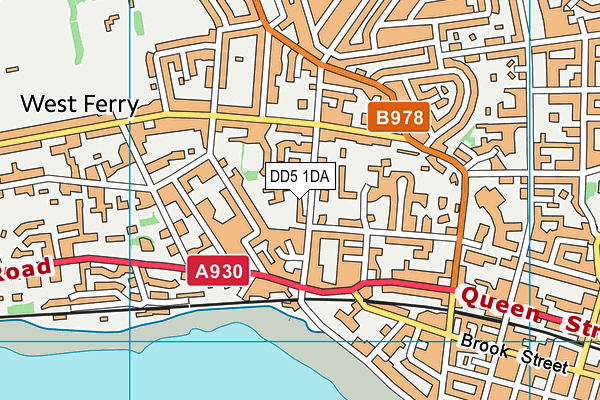 DD5 1DA map - OS VectorMap District (Ordnance Survey)