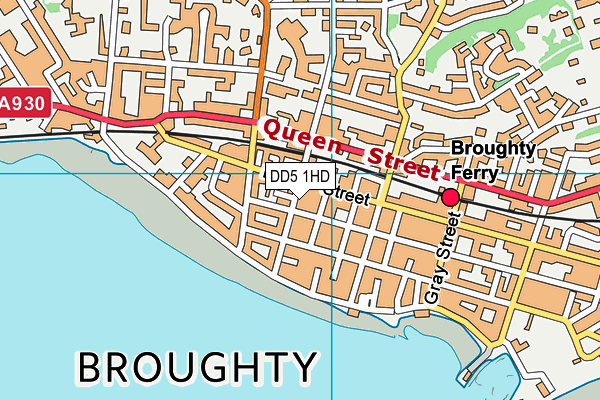 DD5 1HD map - OS VectorMap District (Ordnance Survey)