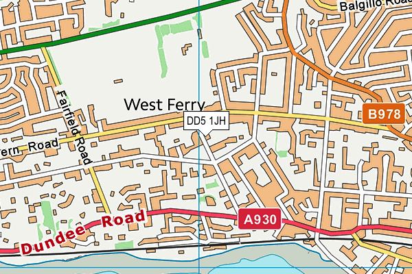 DD5 1JH map - OS VectorMap District (Ordnance Survey)