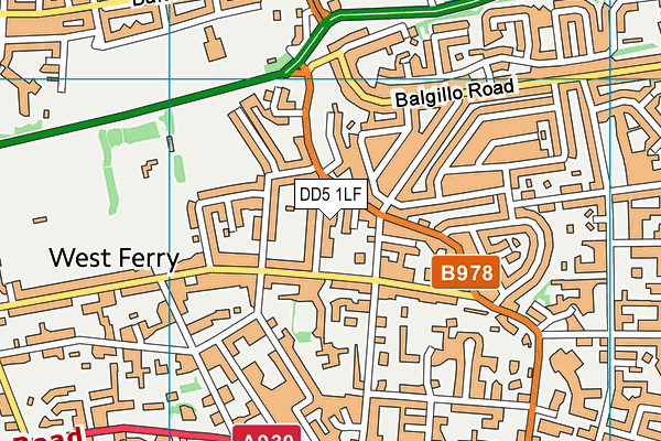 DD5 1LF map - OS VectorMap District (Ordnance Survey)