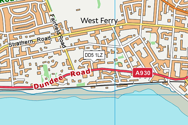 DD5 1LZ map - OS VectorMap District (Ordnance Survey)