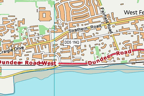 DD5 1NQ map - OS VectorMap District (Ordnance Survey)