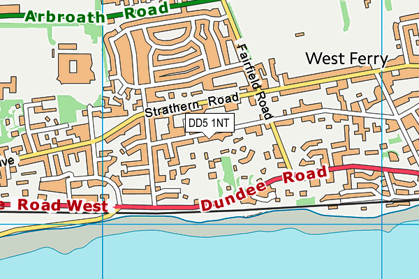 DD5 1NT map - OS VectorMap District (Ordnance Survey)
