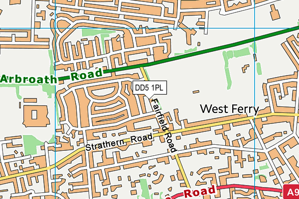 DD5 1PL map - OS VectorMap District (Ordnance Survey)