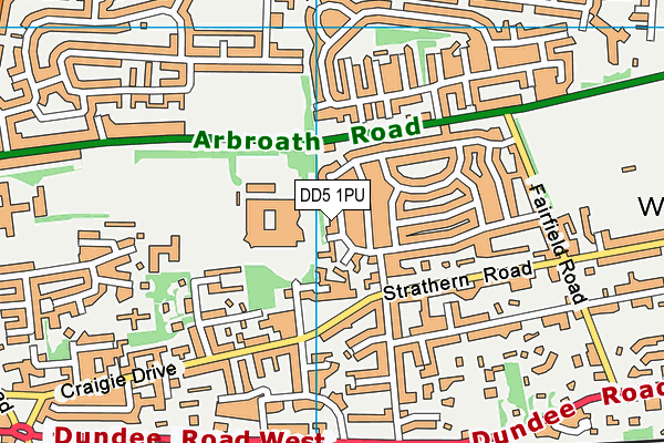 DD5 1PU map - OS VectorMap District (Ordnance Survey) DD5 1PU map - OS VectorMap District (Ordnance Survey)